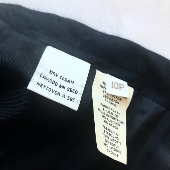 Dior 10P Metallic Floral Formal Skirt Suit Navy Petite - Picture 13 of 15